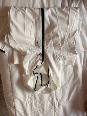 BYLT Basics White Jacket with Black Trim